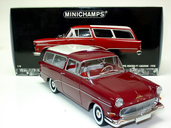 PMA 1/18 OPEL REKORD P1 (Red) 1958 geogis.rs